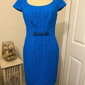 💕Kay Unger blue dress size 8